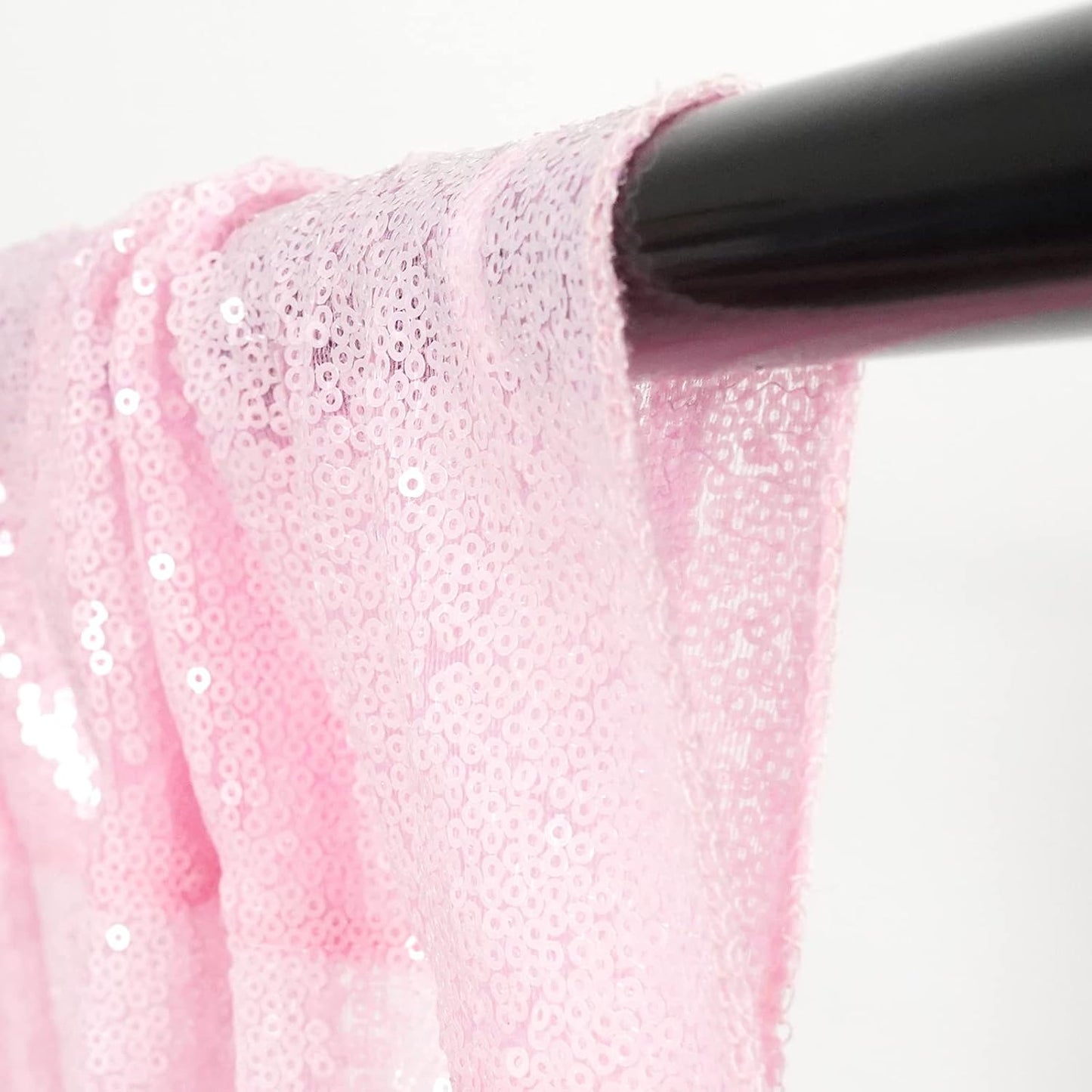 Poise3EHome Pink Sequin Backdrop,8FT x 10FT Sequin Photography Backdrop Curtain for Party Decoration