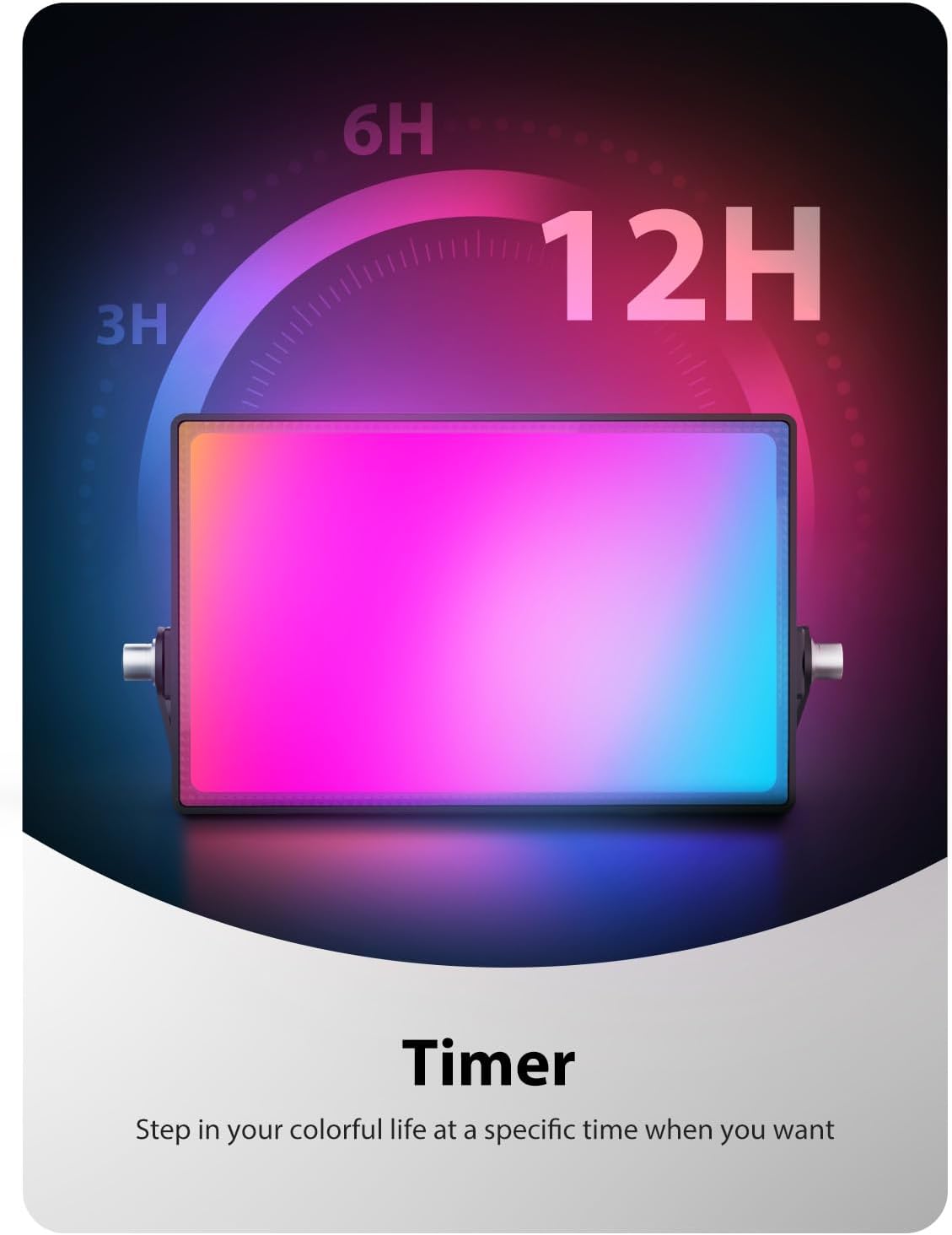 Onforu LED Flood Light Outdoor 800W Equivalent, 100W Color Changing RGBW Floodlight with Remote, Stage Lights Uplights for Events, IP66 Uplighting Spotlight Floor Strobe Light for Christmas 4 Pack