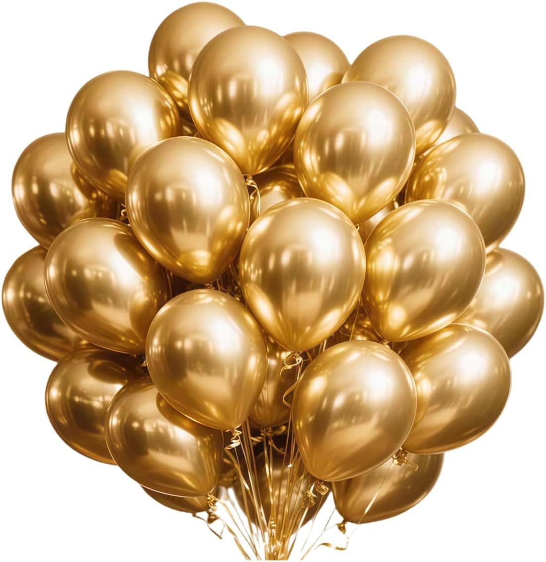 300 Pcs Gold Metallic Chrome Balloons 12 inch Gold Helium Party Balloon for Wedding Baby Shower Christmas Birthday Party Decoration