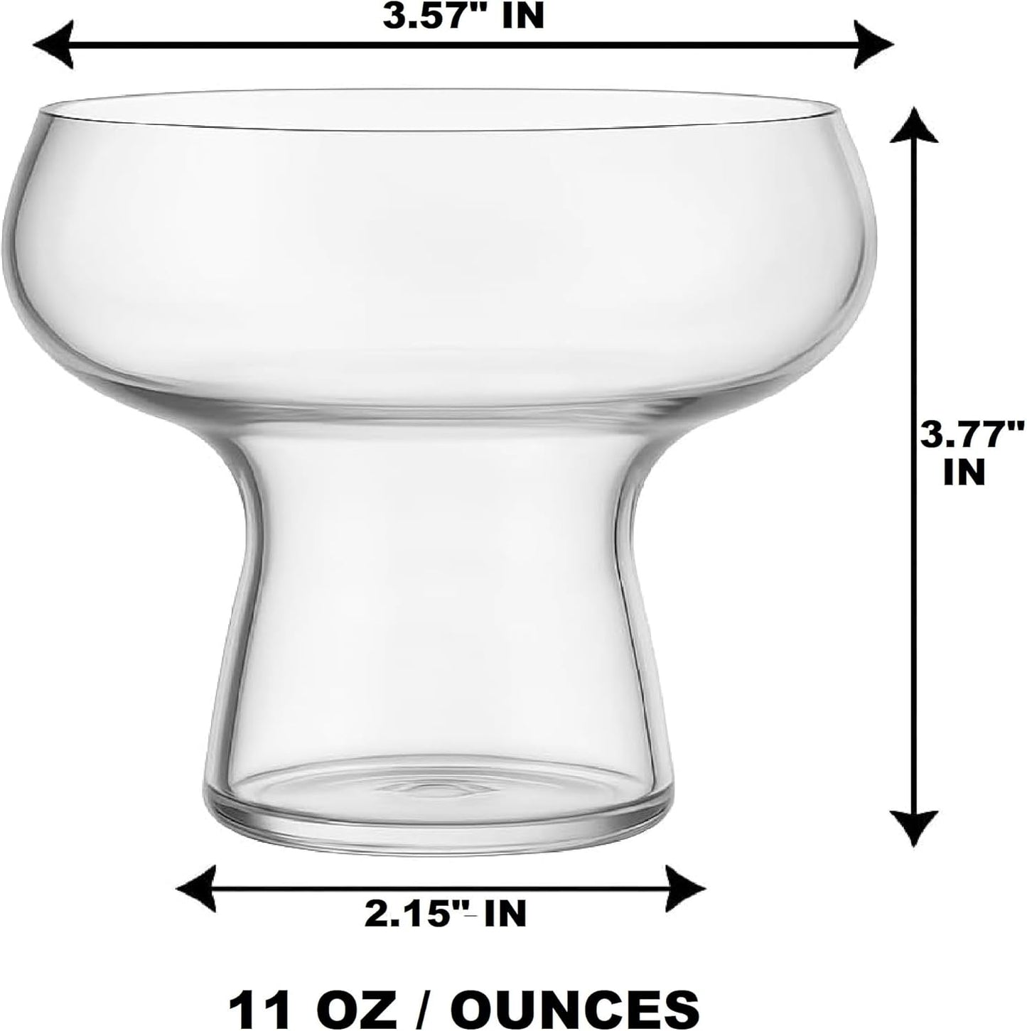 Lunara Clear Plastic Margarita Glasses, 11 oz, Set of 40, Disposable Party Cups for Cocktails (Clear)