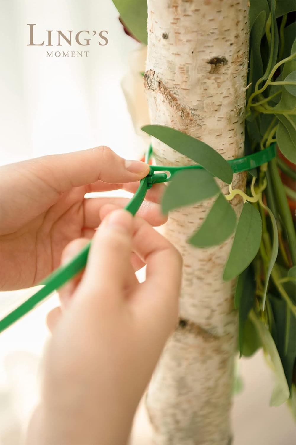 Ling's Moment Pink Blue Artificial Wedding Arch Flowers Kit Pack of 4, 2pcs Hanging Flower Arrangement 2pcs Chiffon Drapes Ceremony Reception Fake Rose Arbor Backdrop Floral Party Outdoor Decorations