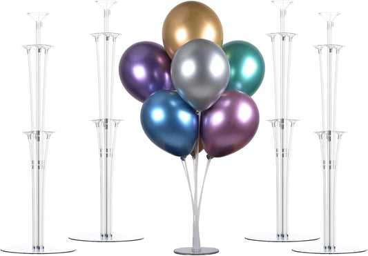 LANGXUN 28" Height Table Balloon Stand Kit for Birthday Party Wedding Decorations, Balloons Arch Kit for Graduation Party and Christmas Balloon Decorations (4 Pack)