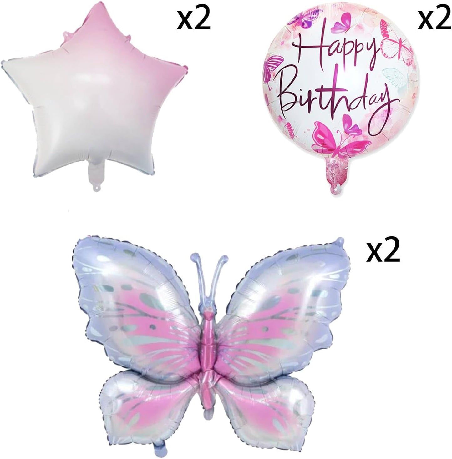 Butterfly Birthday Party Decorations Butterfly Foil Balloons for Kids Birthday Party Decoration Supplies