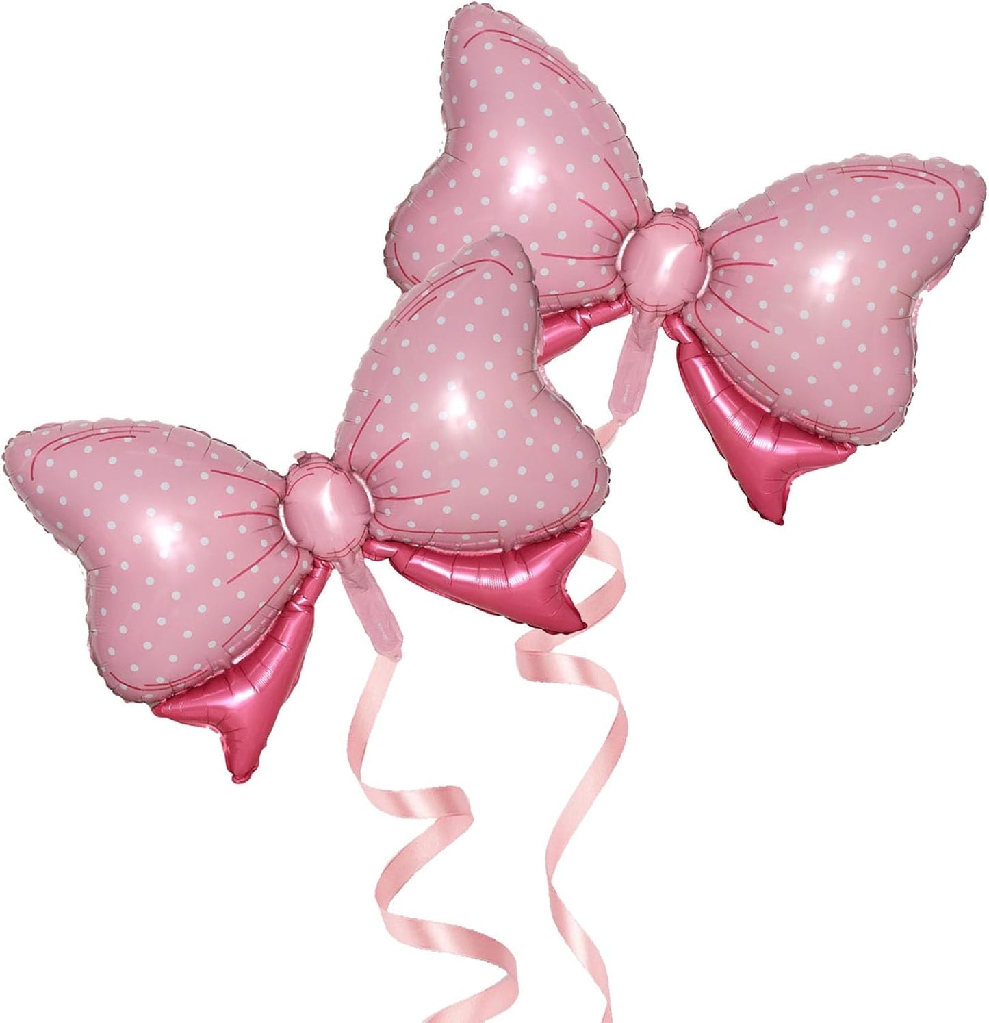 36 Inches Bow Foil Balloon Huge Bowtie Pink Balloon for Baby Shower, Wedding, Kids Theme Party Decoration (Pink)
