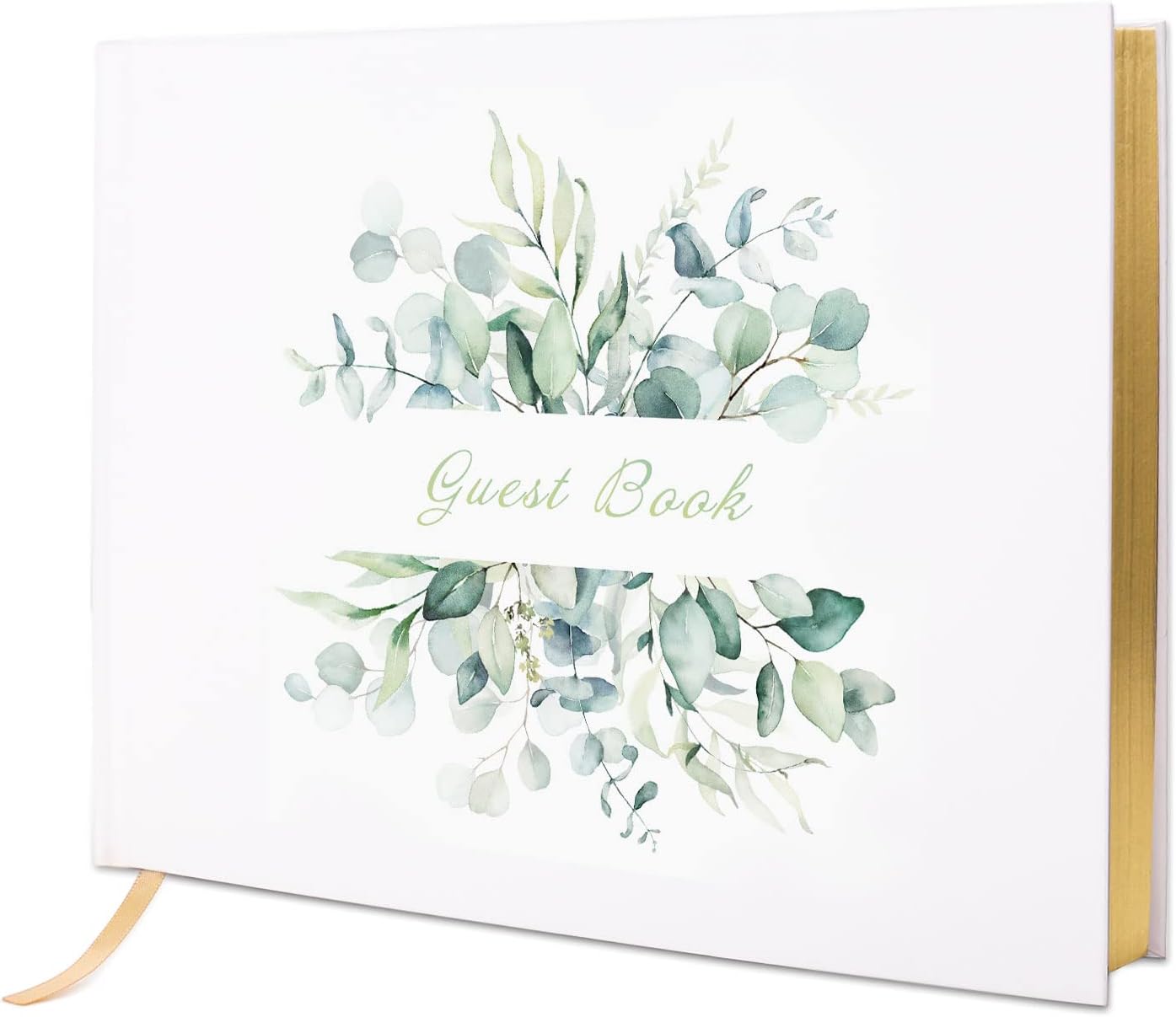 Vienrose Wedding Guest Book Registry Sign-in Book with 123 Blank Lined Pages Gilded Edges Hardcover Book for Wedding Baby Shower Birthday