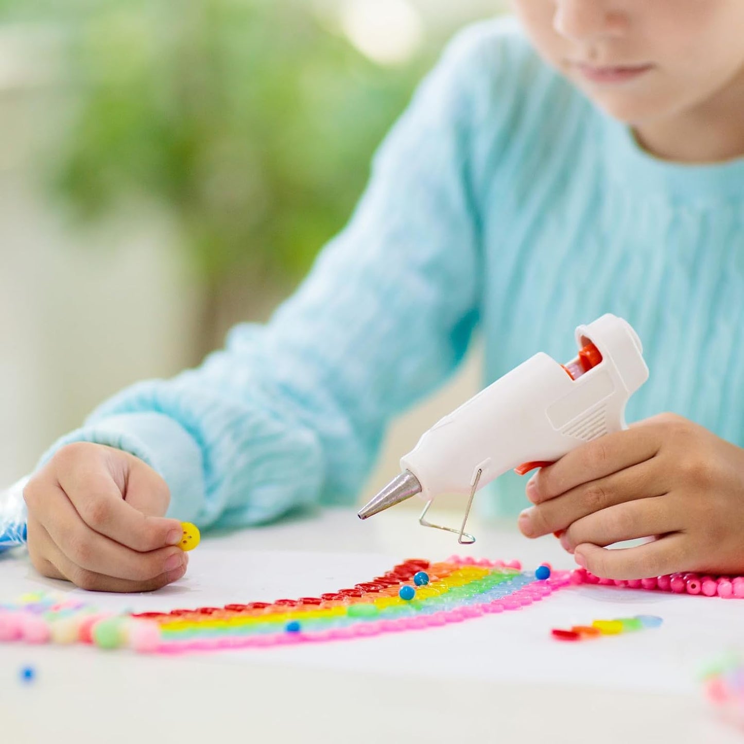 HARFINGTON 10pcs Hot Glue Sticks 0.28" Dia x 11.81" Long EVA Mini Hot Melt Adhesive Glue Stick for Hot Melt Gun Wood Plastic Glass Flowers Fabrics Foam, Blue