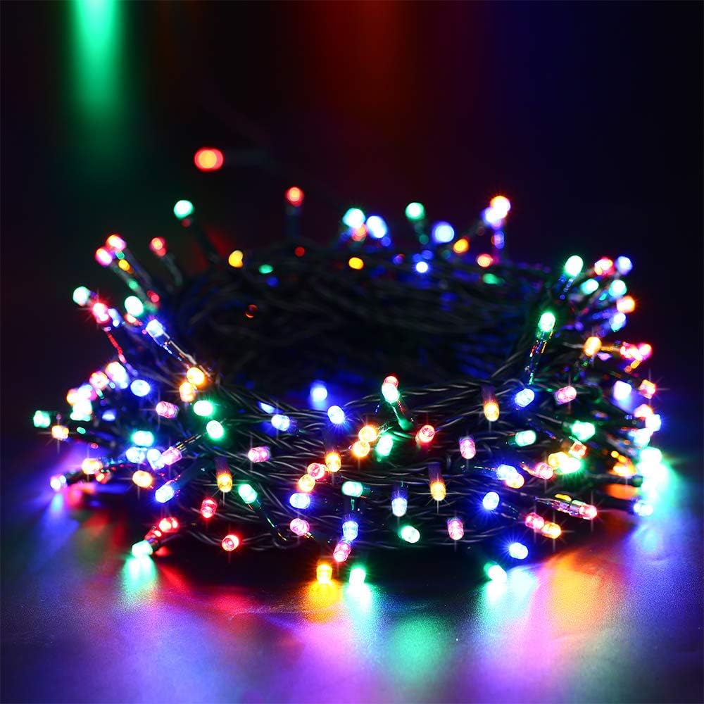 Toodour Solar Christmas Lights, 72ft 200 LED 8 Modes Outdoor Christmas String Lights, Waterproof Solar String Light for Xmas Tree, Fence, Holiday, Party, Balcony, Outdoo Xmas Decorations - Multicolor