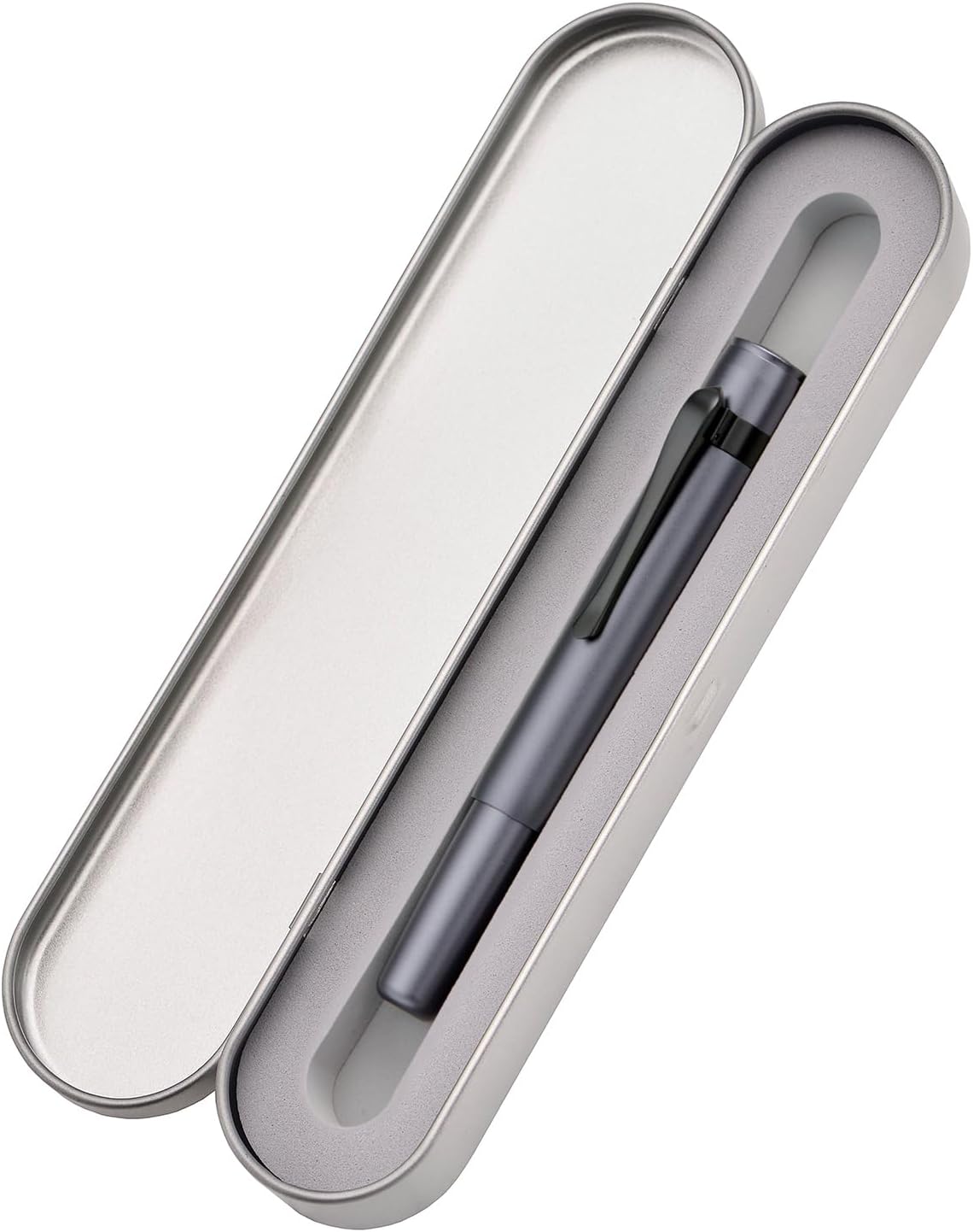 Hongdian M2 Black Forest Mini Fountain Pen, Extra Fine Soft Nib & Sleek Shape Aluminium Short Pocket Travel Pen (Space Gray)