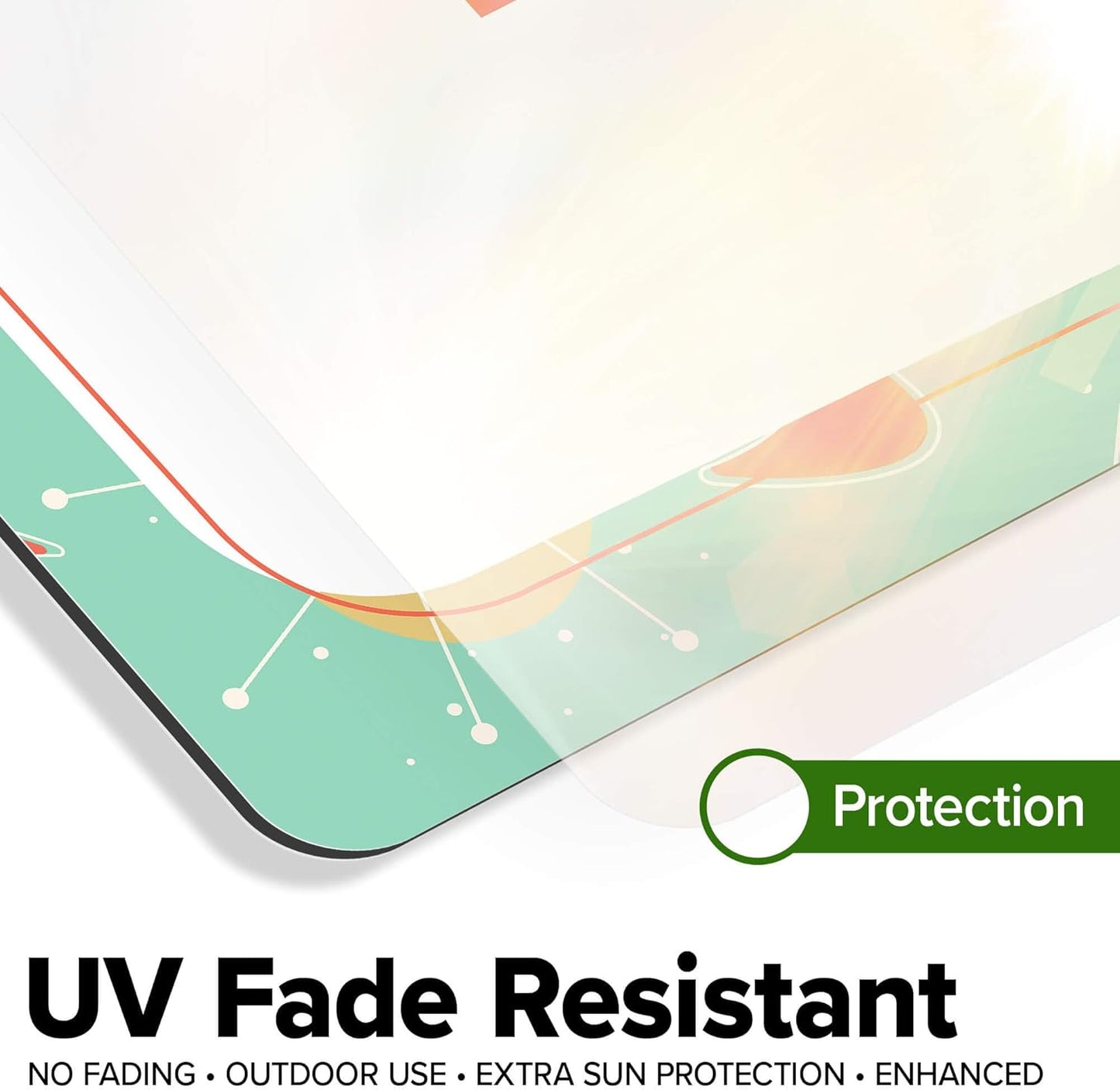 Custom Sign, Custom Street Sign, 11 Font Colors, 13 Font Styles, 4 Hole Options, 22 Sizes, 18x18 Inches, Rust Free DiBound, Fade Resistant, Made in USA by My Sign Center (Mid-Century Modern 2)