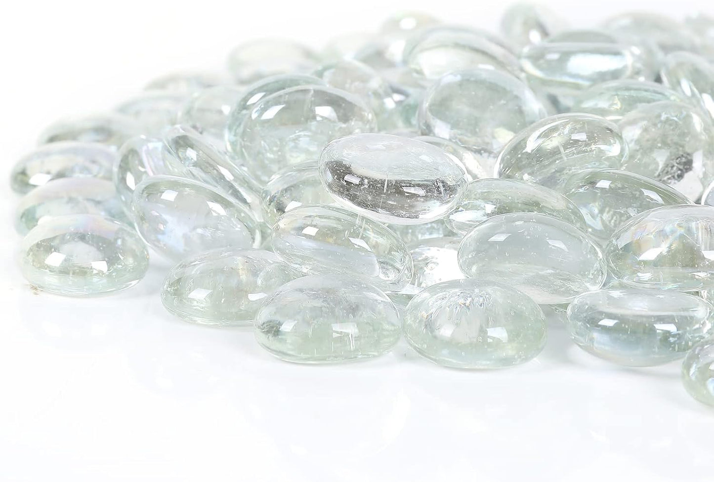 11LB Clear Flat Glass Marbles for Vase Filler, Aquariums, Hydroponics, Fire Pit & Home Decor