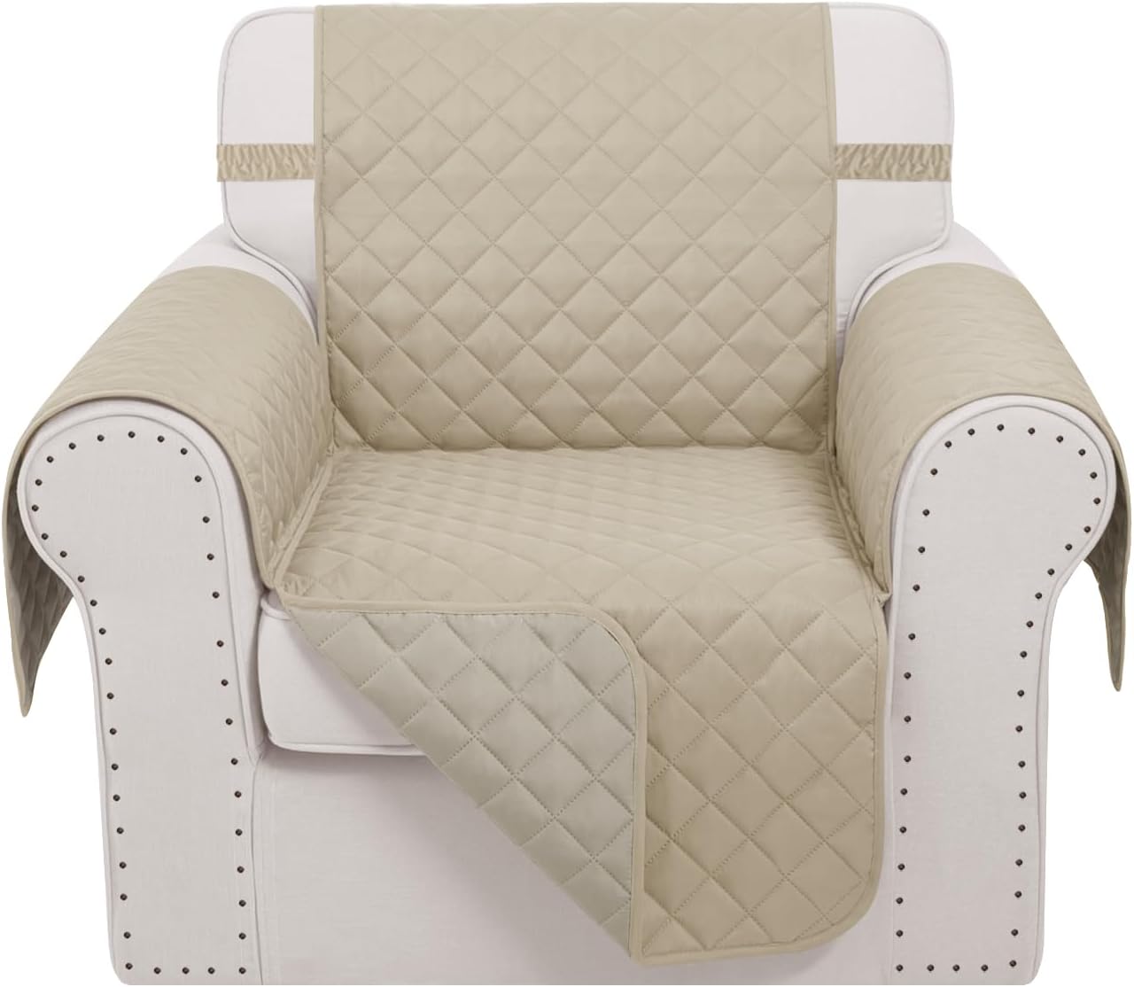 Recliner Chair Covers Reversible Sofa Cover Couch Cover for Pets Lazy Boy Furniture Protector(23''Chair,Sand/Beige)