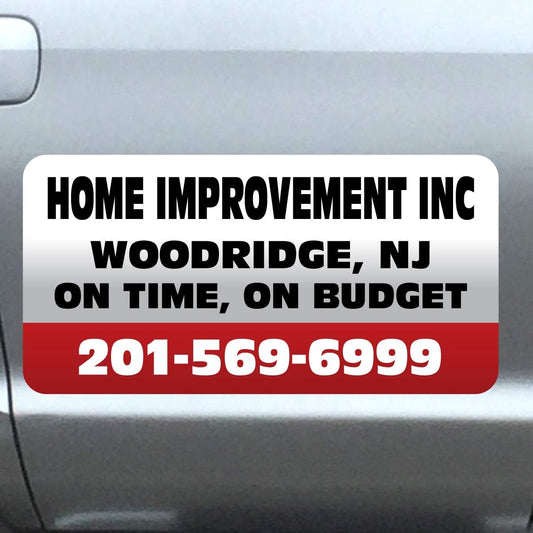 Car Magnet Signs Custom - 24"x12" (Set of 2), 30-mil Thickness with Rounded Corners (Red)