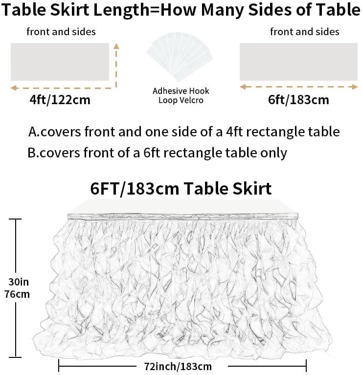 Luxury Organza Mesh Table Skirt Draping Floating Romance - Perfect for Bridal Showers, Birthday Weddings - Clear Flowing Decoration for a Wonderful Main Cake Table (Hot Pink-6ft, 72" L×30" H)