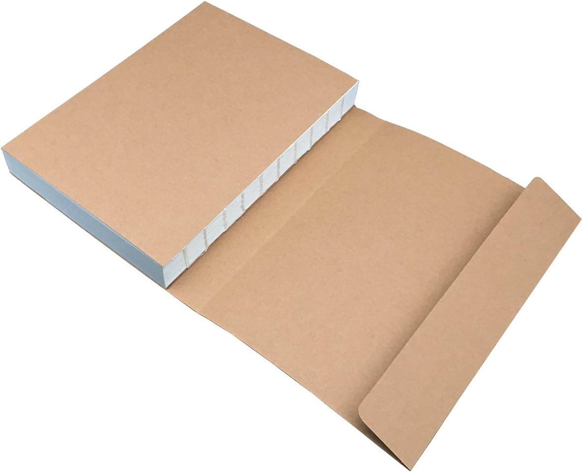 Kraft Cover Drawing Notebook & Sketchbook – Set of 2 Blank Plain Sketch Books – 125g Thick Paper, 200x280mm Paper Ideal for Drawing & Sketching- 128 sheets/256 Pages – 180 Degree Opening, 2pcs