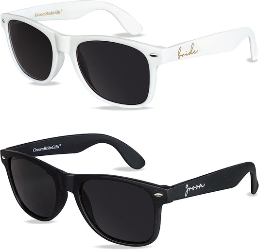 Bride and Groom Polarized Sunglasses for Wedding – UV400 Protection, Lightweight & Stylish Couple Sunglasses