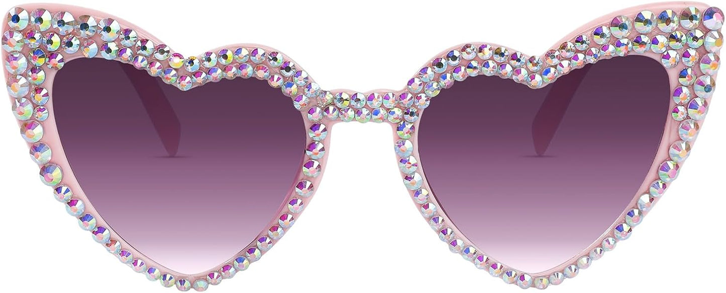 YOGFIT Heart Sunglasses for Women Fashion Classic Love Eye Protection Sunglasses Vintage Cute Heart Sunglasses