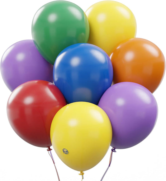 AFTERLOON® Biodegradable Balloons 50 pcs Assorted 10 Inch, Matte Color Thickened Extra Strong Latex Helium Float, for Baby Shower Gender Reveal Garland Arch Wedding Birthday Party Decorations