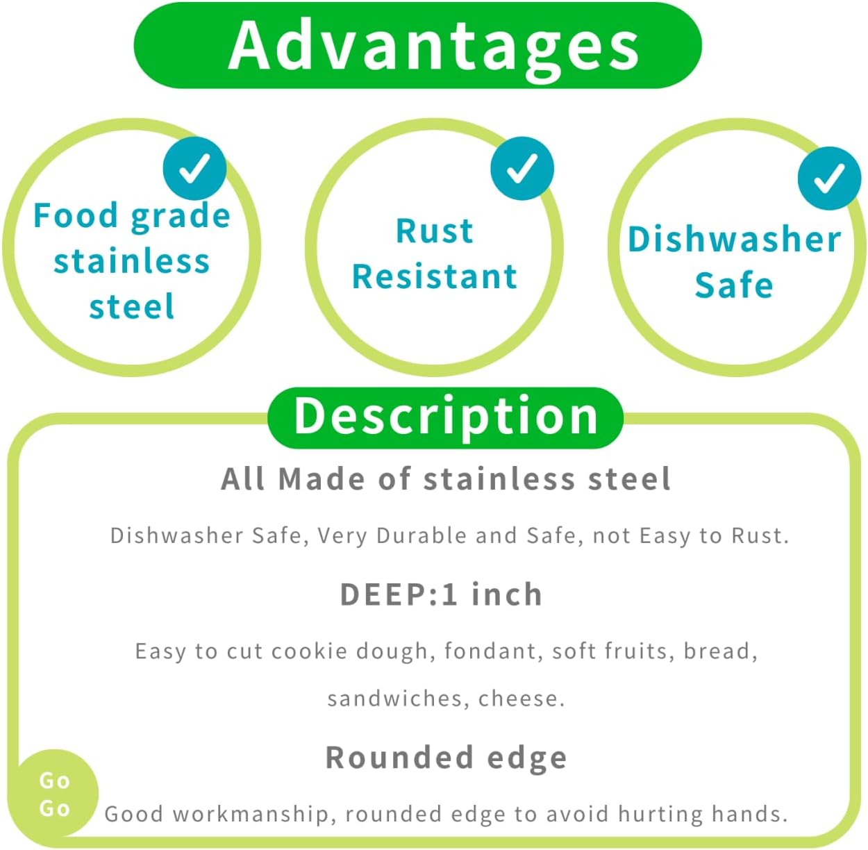 Football Cookie Cutter Set-6 Piece-4.5" 4.0" 3.5" 3.0" 2.5" 2"-Dishwasher Safe-Sports Cookie Cutters Bread and Fondant Baking Molds for Party
