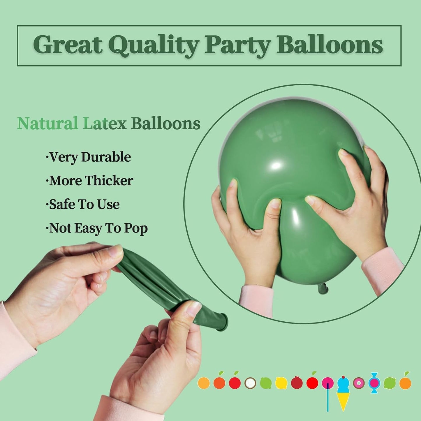 110Pcs Dark Sage Green Balloons Latex Party Balloons 12 inch Round Helium Balloons for Dark Sage Green Themed Christmas Sage Green Balloon (with 2 Ribbons).