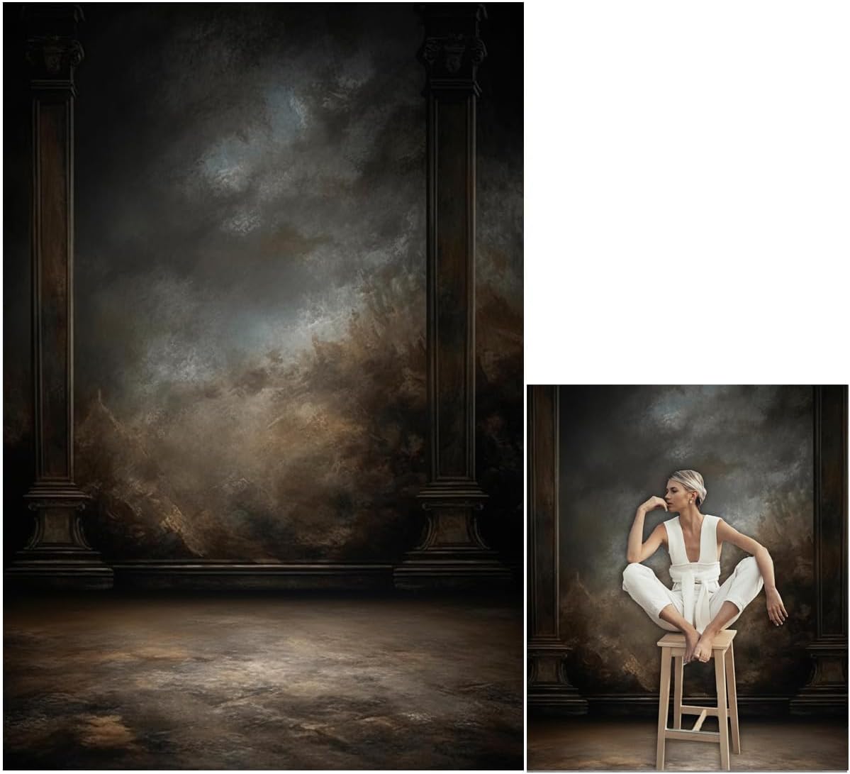 8x10ftDark Vintage Photography Backdrops Portrait Photo Backdrop Wedding Bridal Show Birthday Background for Studio Props