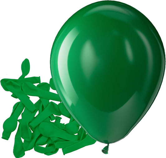 Bezente Green Balloons Latex Party Balloons - 150 Pack 5 inch Matte Small Dark Green Helium Balloons for Birthday Bridal Shower Christmas St. Patrick's Day Jungle Safari Theme Party Decorations