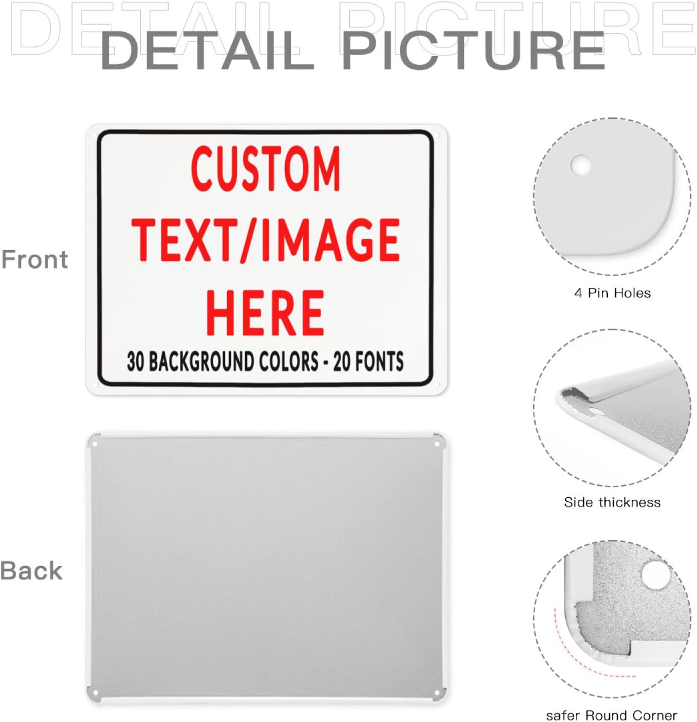 Custom Sign Personalized Custom Metal Sign, Customize For Office, Business, Workplace, Office, Home, Delivery Signs 8x12