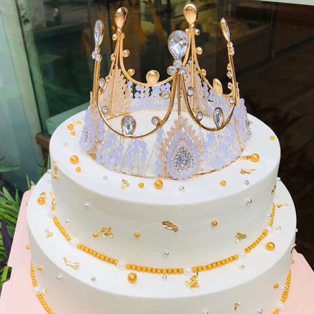 Edible Gold Sugar Pearls Candy Sprinkles 120G/ 4.23Ounce Baking Cake Sprinkles Cupcake and Cake Topper Cookie Decorations Wedding Party Valentines Halloween Christmas Supplies