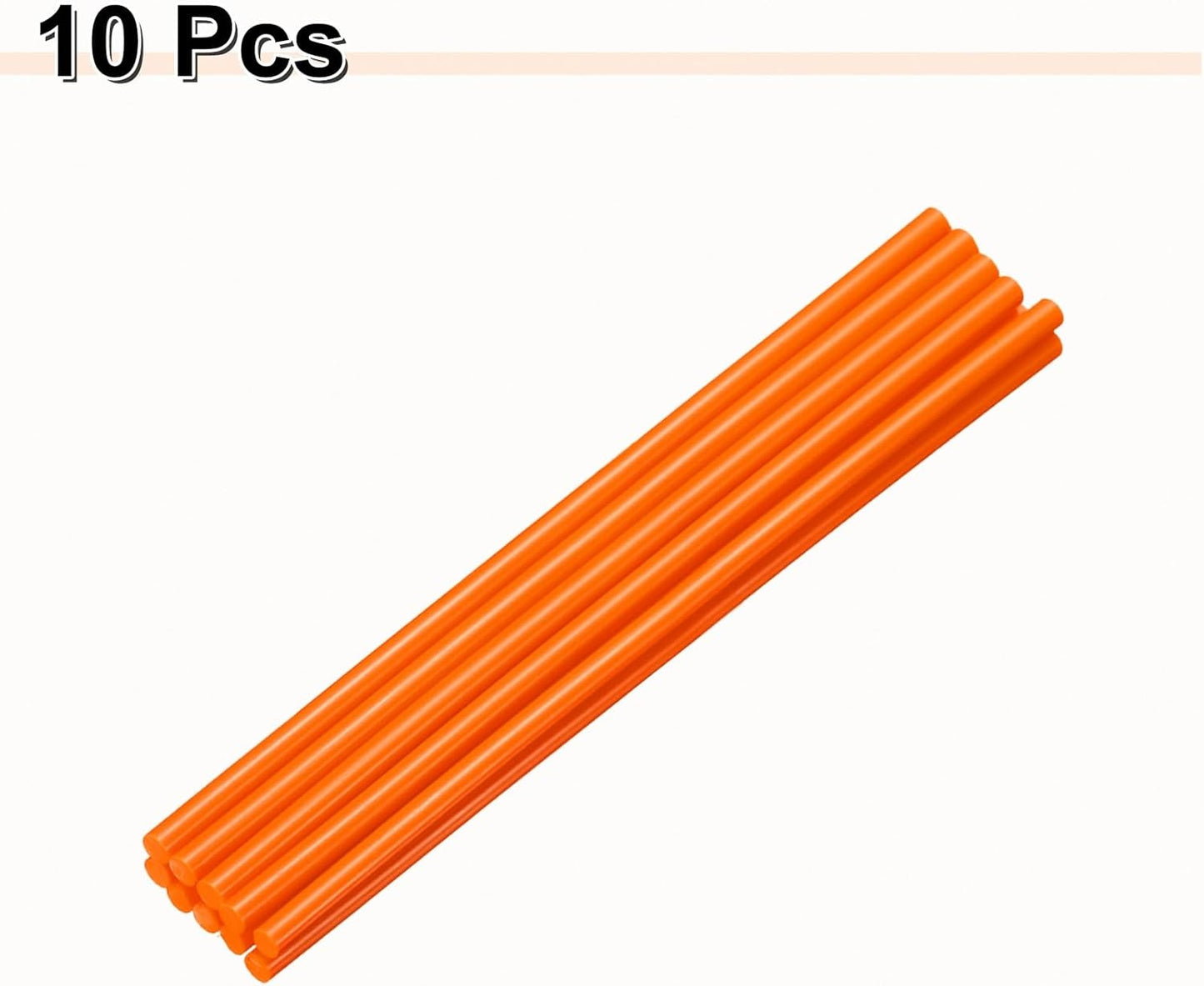 HARFINGTON 10pcs Hot Glue Sticks 0.28" Dia x 9.84" Long EVA Mini Hot Melt Adhesive Glue Stick for Hot Melt Gun Wood Plastic Glass Flowers Fabrics Foam, Orange