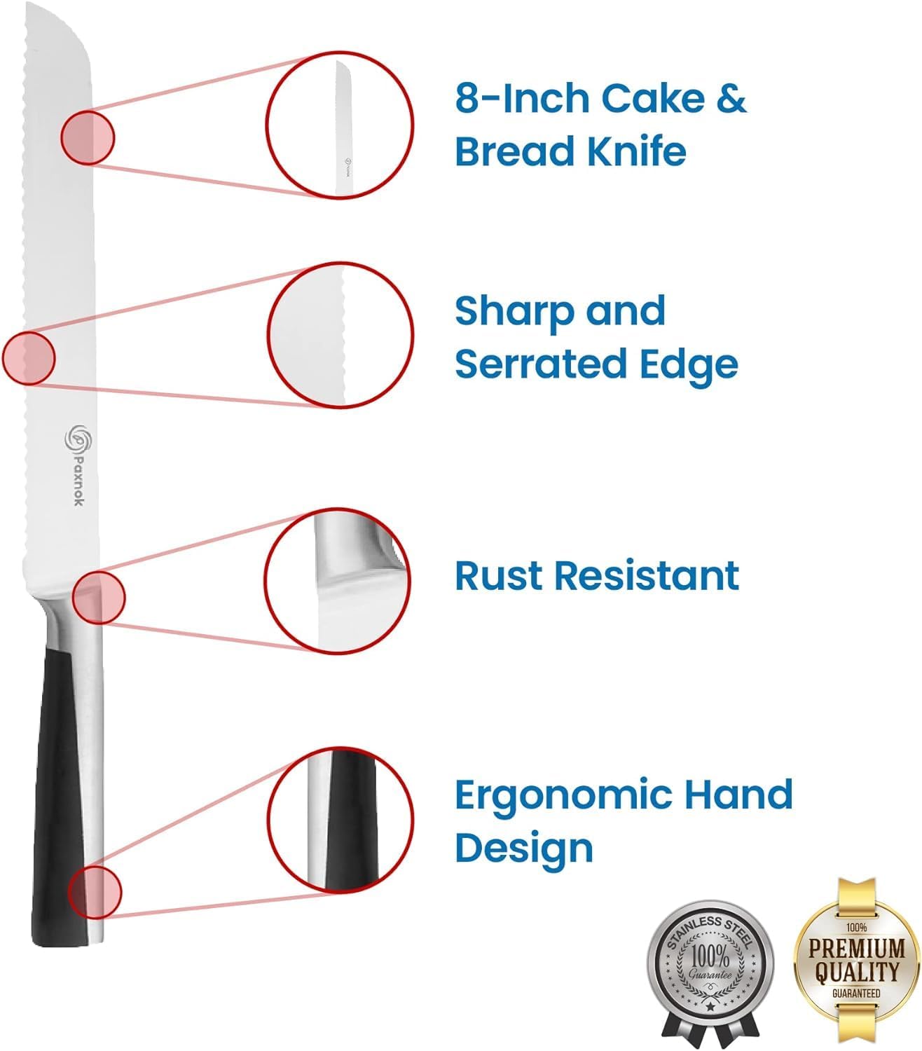 Cake Knife and Pie Server Set with Luxury Gift Box, Kitchen Essentials Cake Cutter Slicer - Serrated on Both Sides, For Right or Left Handed Use, Perfect Kitchen Set and Server for Cakes,Pie, Brownies