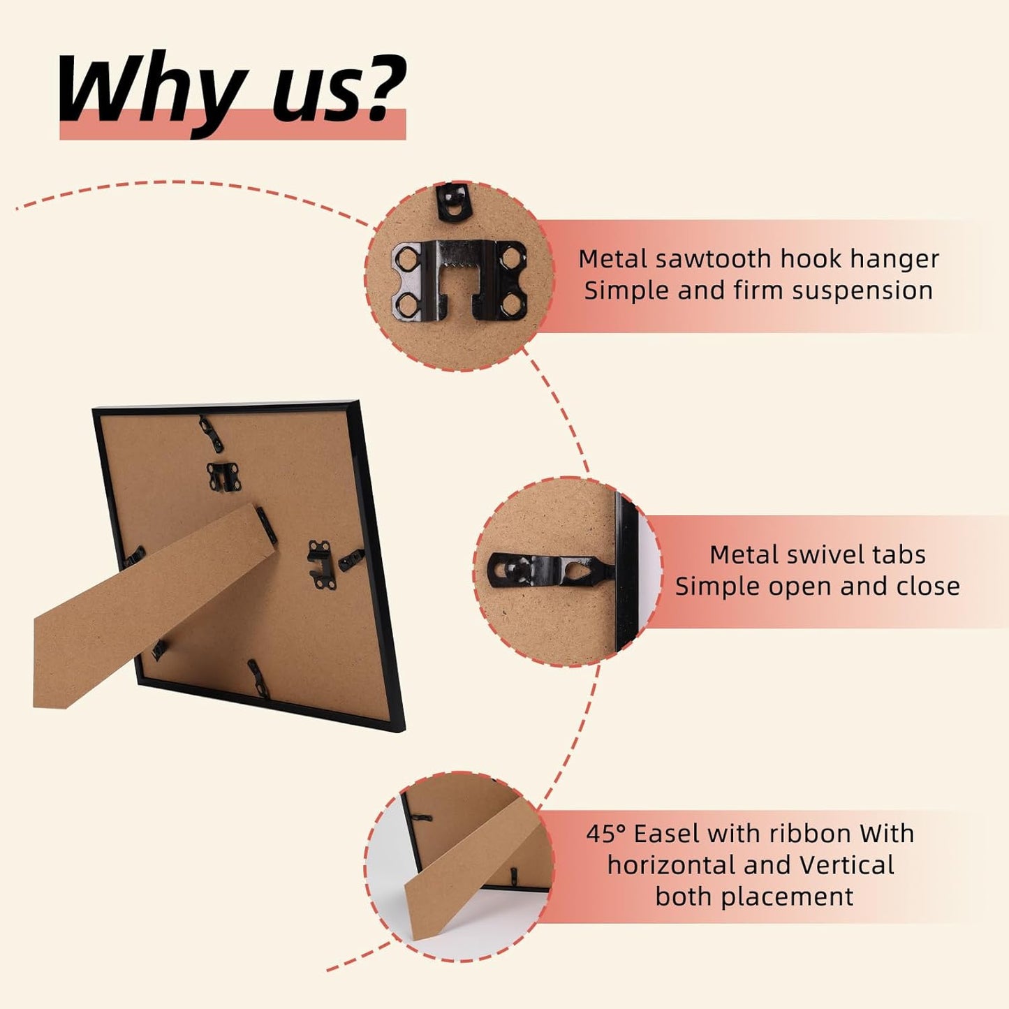 Rempry 8.5 x 11 Picture Frame Set of 14, Certificate Frames 8.5 by 11, Black Photo Frame for Diploma Document, Tabletop and Wall Display