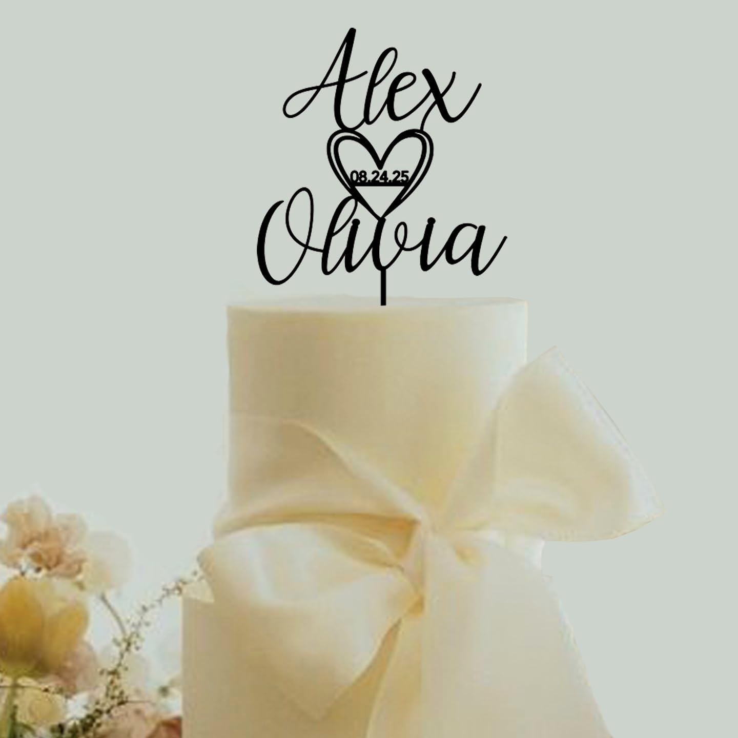 Wedding Cake Toppers, Wedding Cake Toppers Bride and Groom, Custom Cake Topper, Customize Your Own Anniversary Mr and Mrs Cake Topper,Rustic cake topper,Date wedding Cake topper.Wooden Cake topper