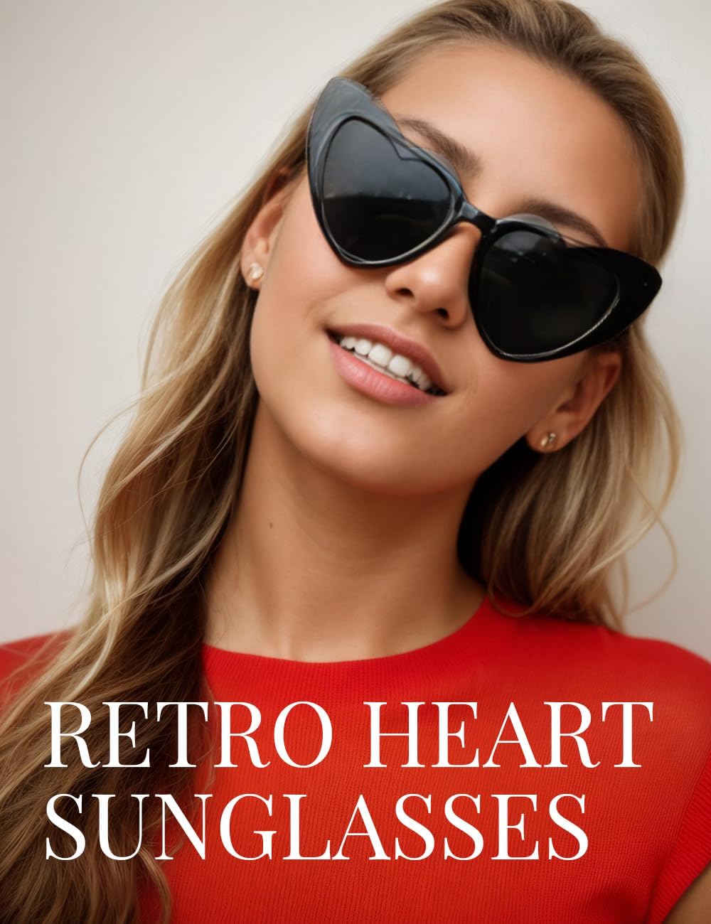 8 Pack Heart Sunglasses Vintage Cat Eye Heart Glasses Retro Bachelorette Bride Sunglasses Bulk for Women