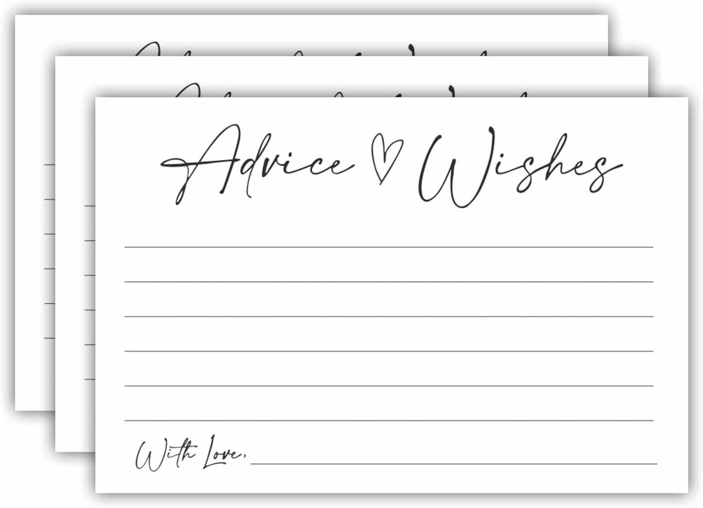 30 Advice And Wishes Cards, Minimalism White Wishes Cards For Wedding, Bridal Shower, Advice And Wishes For The Mr And Mrs, Baby Shower, Graduation, Retirement, Anniversary, Party Favor & Supplies-A01