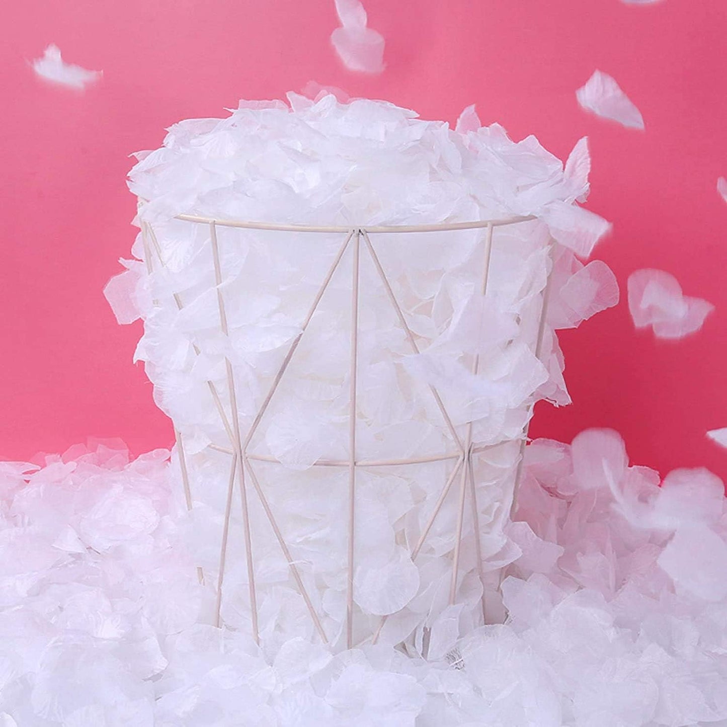 ocharzy 1000 PCS Rose Petals Fake Rose Petals for Romantic Night, Wedding Flower Decoration, Party, Events (White)