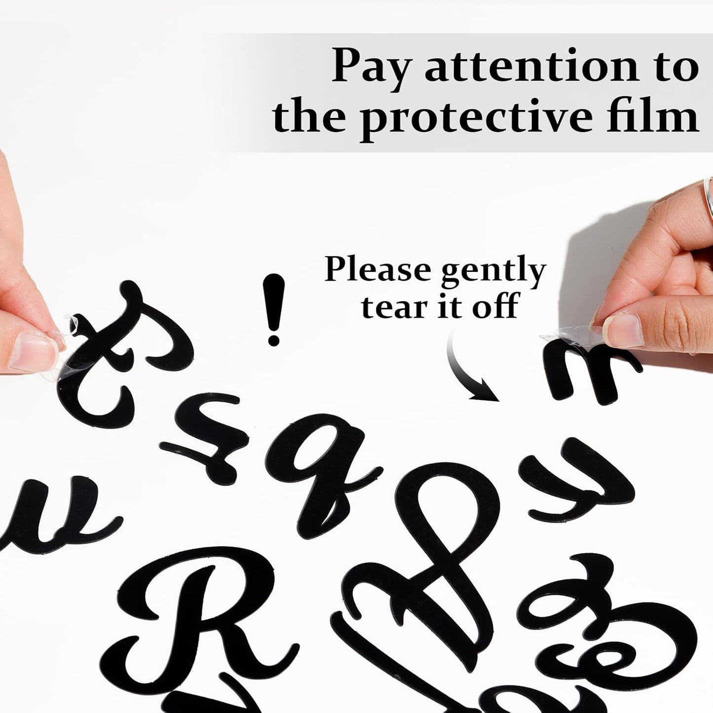 126 PCS Custom Name Cake Topper Acrylic Letters DIY Personalized A-Z & 0-9 Number Alphabet Cake Decoration For Wedding Anniversary Baby Shower Party Birthday Supplies (Black)