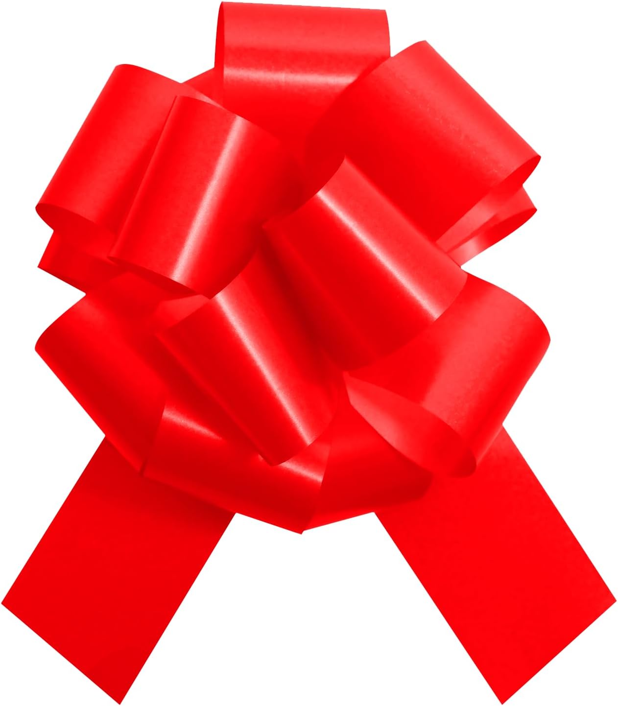12 PCS 6 Inch Red Pull Bows - Perfect for Gift Wrapping, Wedding Decor, Car Bows, Birthday Parties, Christmas and Valentine's Day