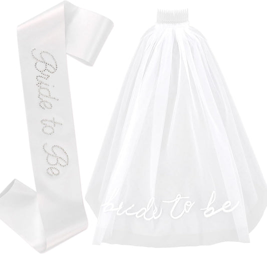 Canitor Veil Set Bachelorette Party Favors Accessories Bridal Shower Favors Gifts For Bride