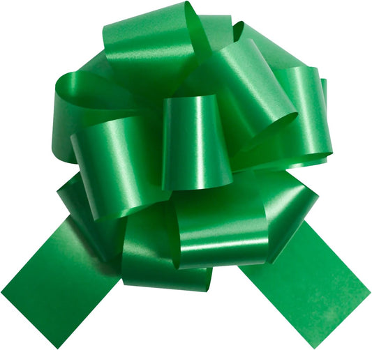 12 PCS 6 Inch Green Pull Bows - Perfect for Gift Wrapping, Wedding Decor, Car Bows, Birthday Parties, Christmas and Valentine's Day