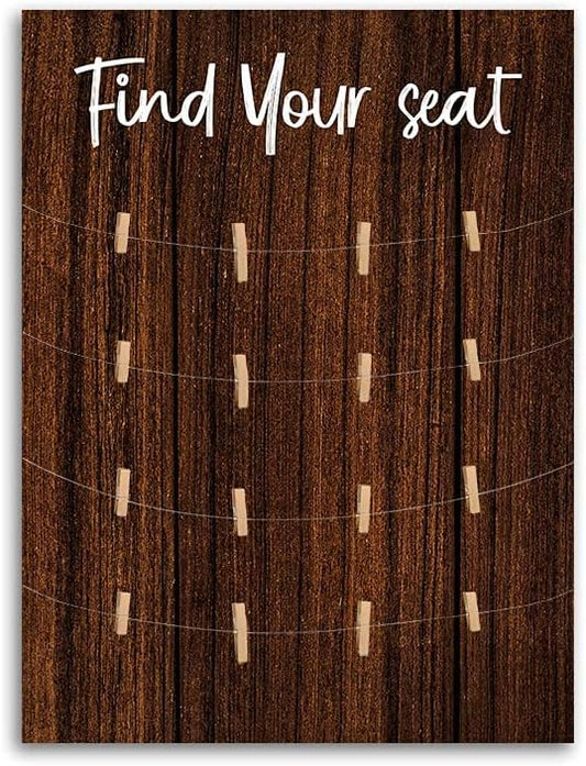 Find Your seat Wedding Sign,Wood Seating Chart Board,Blank Board,DIY Handcrafted Table Chart,Wedding Reception Sign,Wedding Decor 8×12 INCH