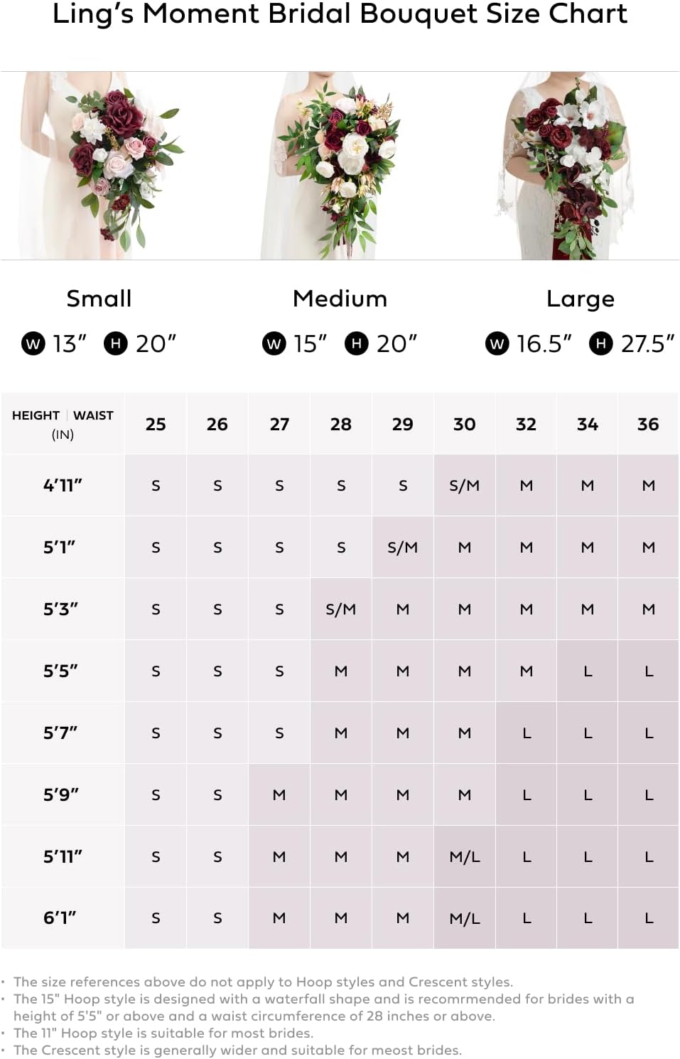 Ling's moment Purple Bridal Bouquet Cascading, Plum Wedding Bouquets for Bride, 13 Inch Bride Bouquets for Wedding Artificial Flowers Bouquets