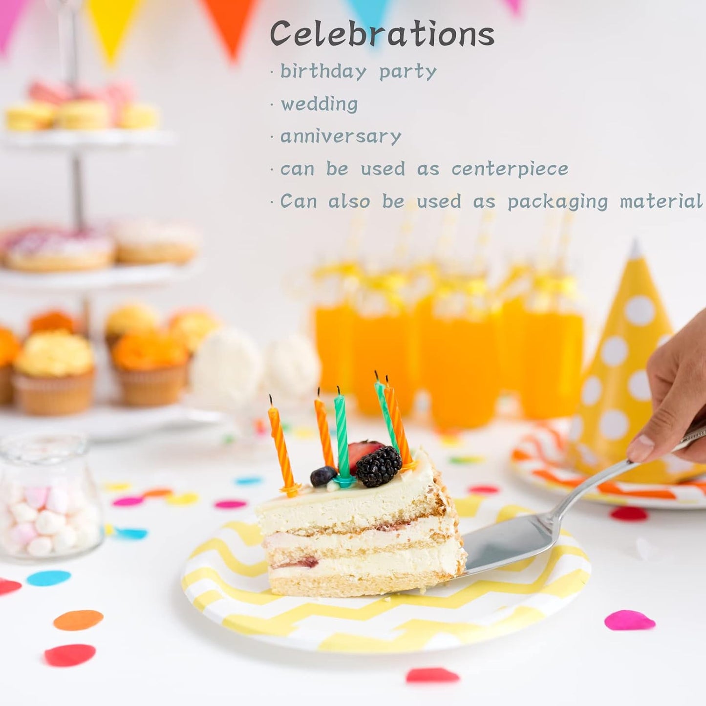 RYKOMO 10000 Pieces 1 Inch Round Tissue Paper Confetti, 3.5oz Multicolor Table Confetti Paper for Balloons Arts Craft DIY Scrapbooking Birthday Party Festival