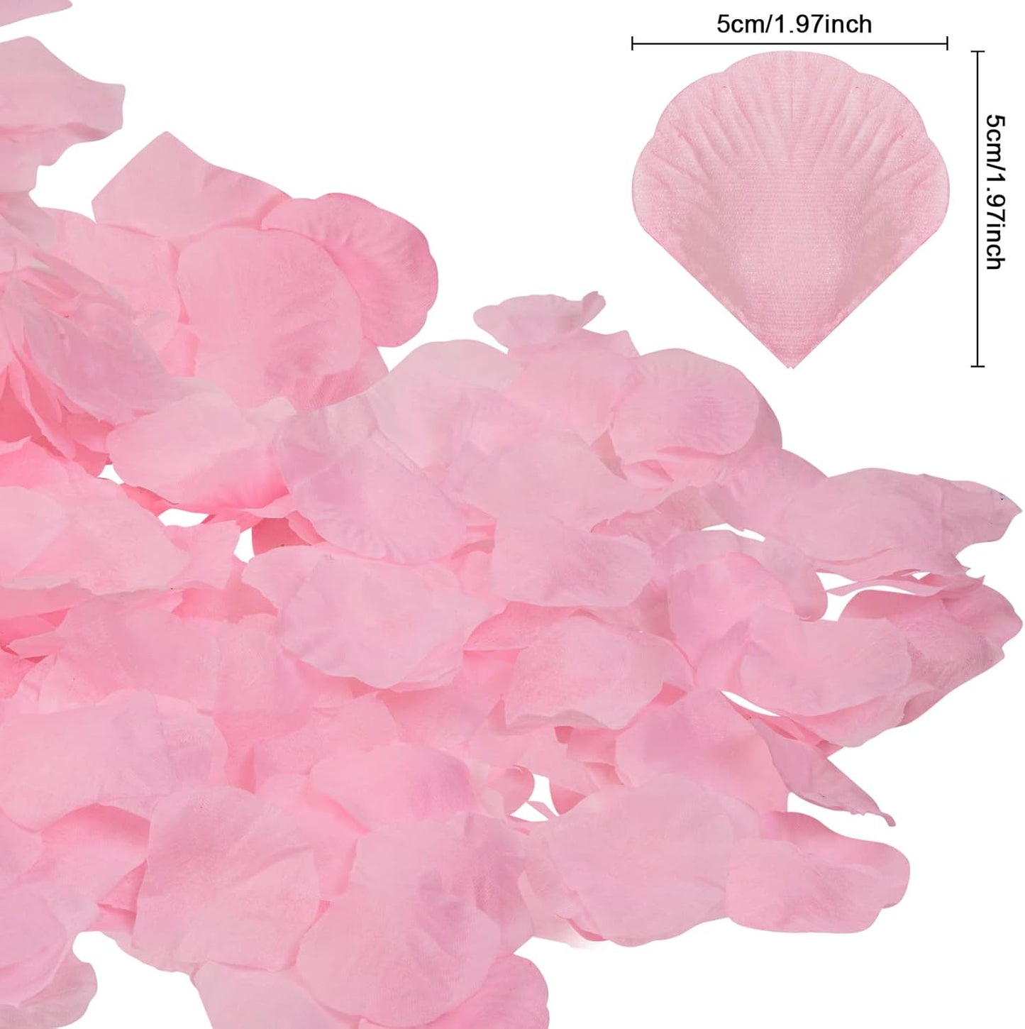 Ouddy Decor 5000 Pcs Rose Petals Artificial Flower for Valentine's Wedding Decor Romantic Night Event Anniversary Shower Engagement Party Home Decorations, Pink