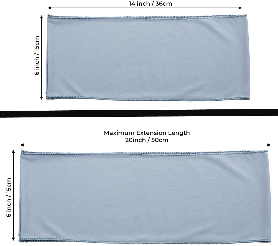 VDS Pack of 75 PCS | Dusty Blue | Spandex Chair Sashes Bows Without Buckle | Stretch Elastic Banquet Universal Folding Chair Band Tie with for Wedding Party Conference Celebration Event Decoration