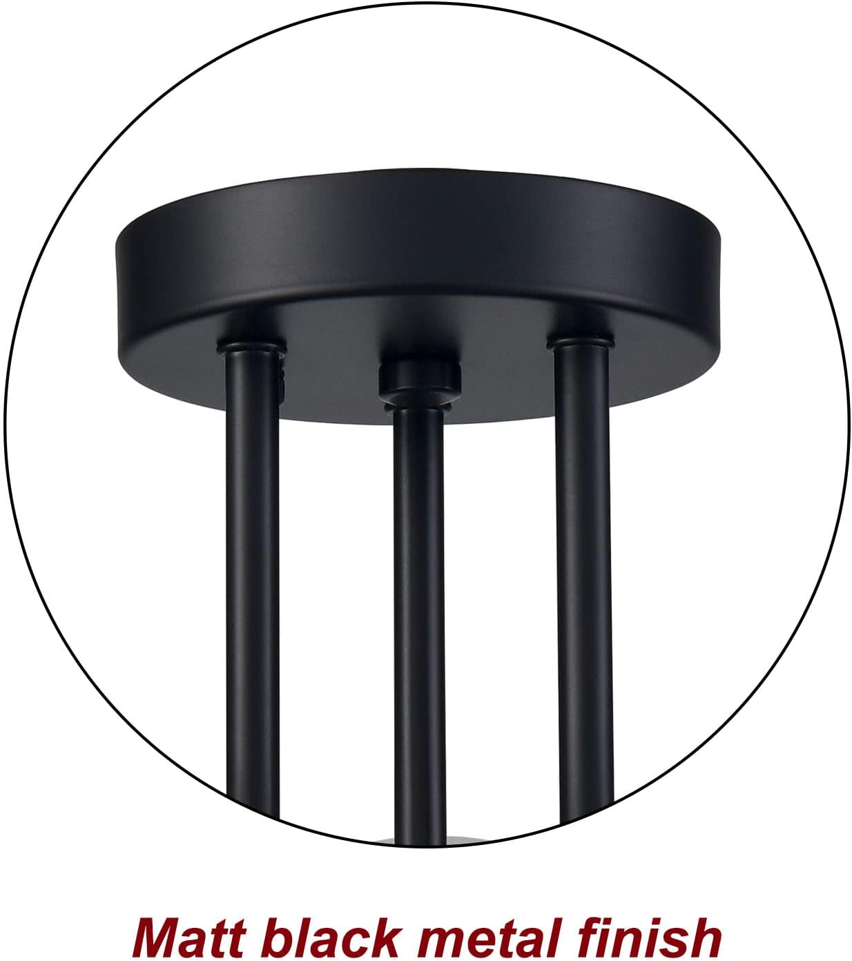 3-Light Modern Black Metal Semi Flush Mount Ceiling Light with White Globe Glass Shade Ceiling Mount Light Fixture for Hallway Living Room Sputnik Chandelier Lighting