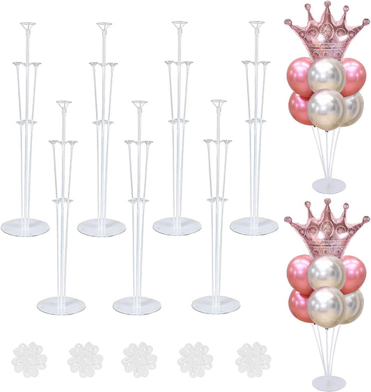7 Sets Balloon Stands for Table Balloon Stand Kits Clear Table Balloon Centerpiece Stand Balloon Holder Decorations for Birthday Baby Shower Graduation Party Decorations