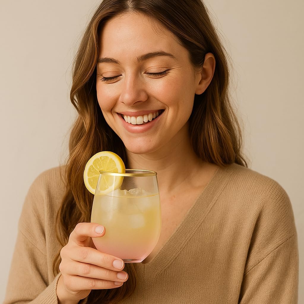 40 count Unbreakable Stemless Plastic Wine Champagne Whiskey Glasses Elegant Durable Disposable Indoor Outdoor Ideal for Home, Office, Bars, Wedding, 12 Ounce Cups (Pink Matte Gold)