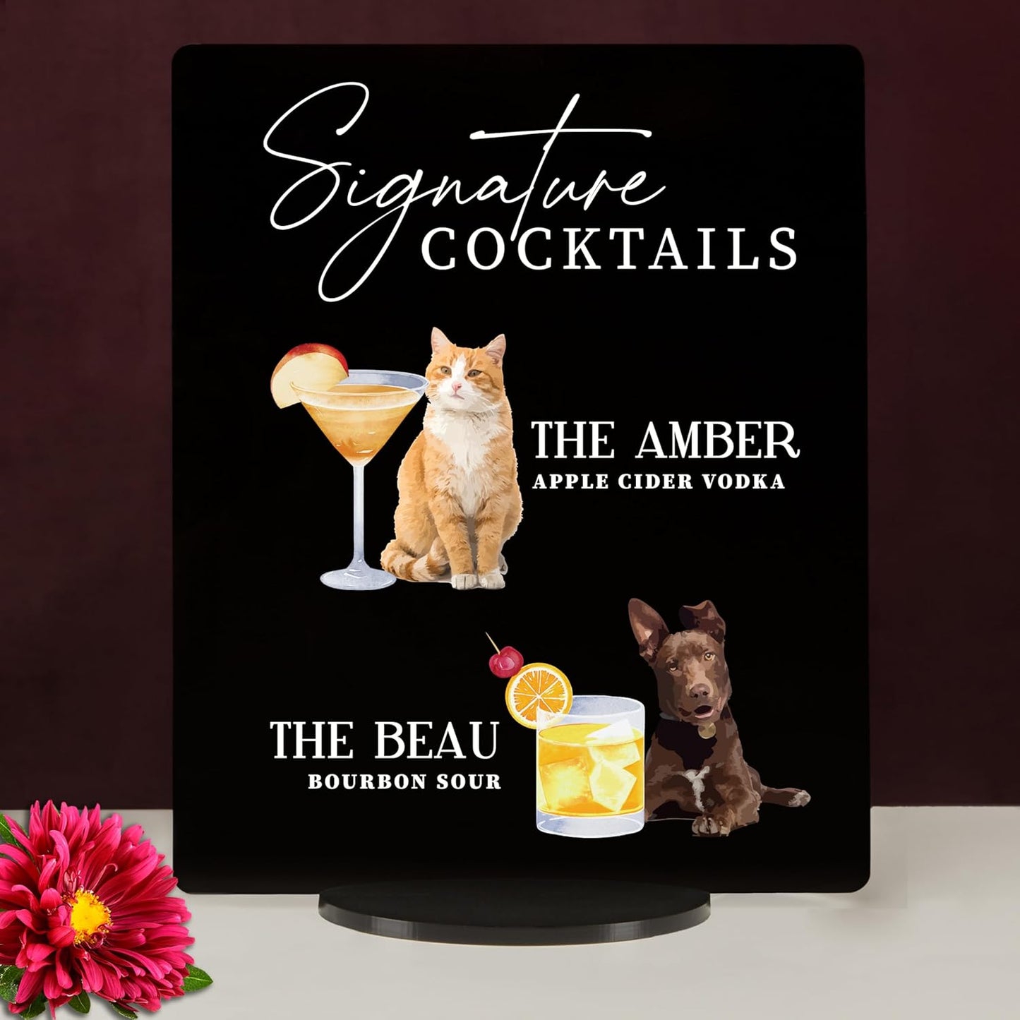 Pet Signature Drink Wedding Signs