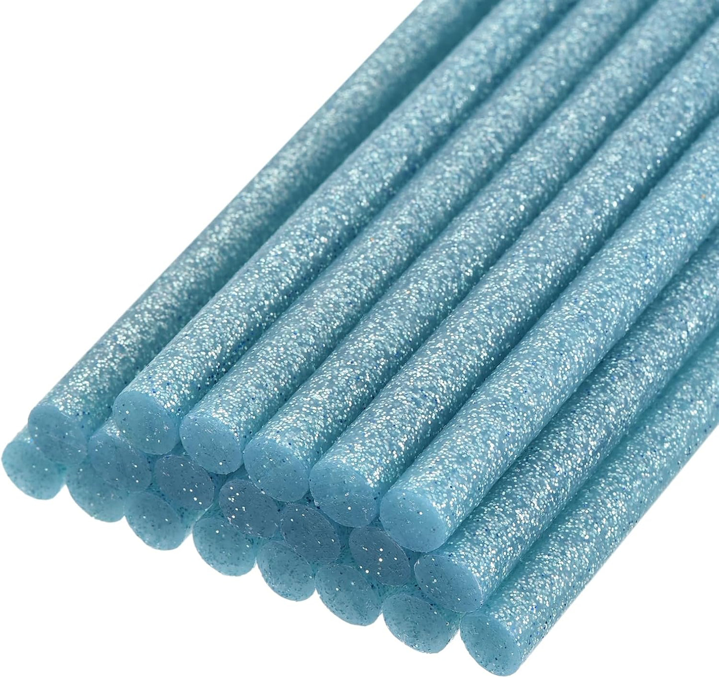 uxcell 20pcs Hot Glue Sticks for Glue Gun 11mm/0.43-inch x 4-inch Mini Hot Melt Adhesive Glue Stick Glitter Sky Blue