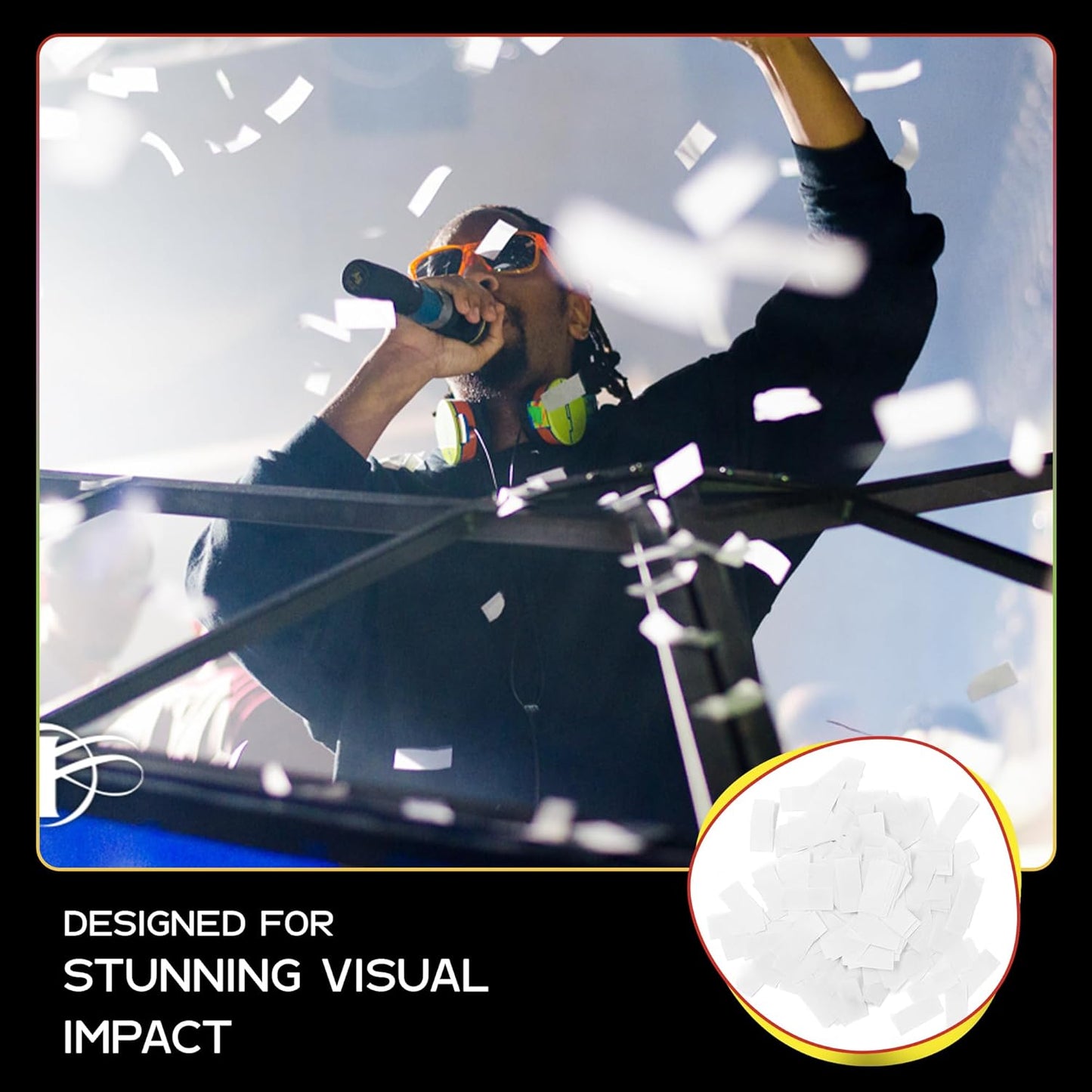 Ultimate Confetti, White Biodegradable Confetti - Rectangular Fluttering Tissue Paper Confetti for Cannon and Launcher use – Best for Gender Reveal, Parties, Concerts and Weddings - 20 lb, 320 oz