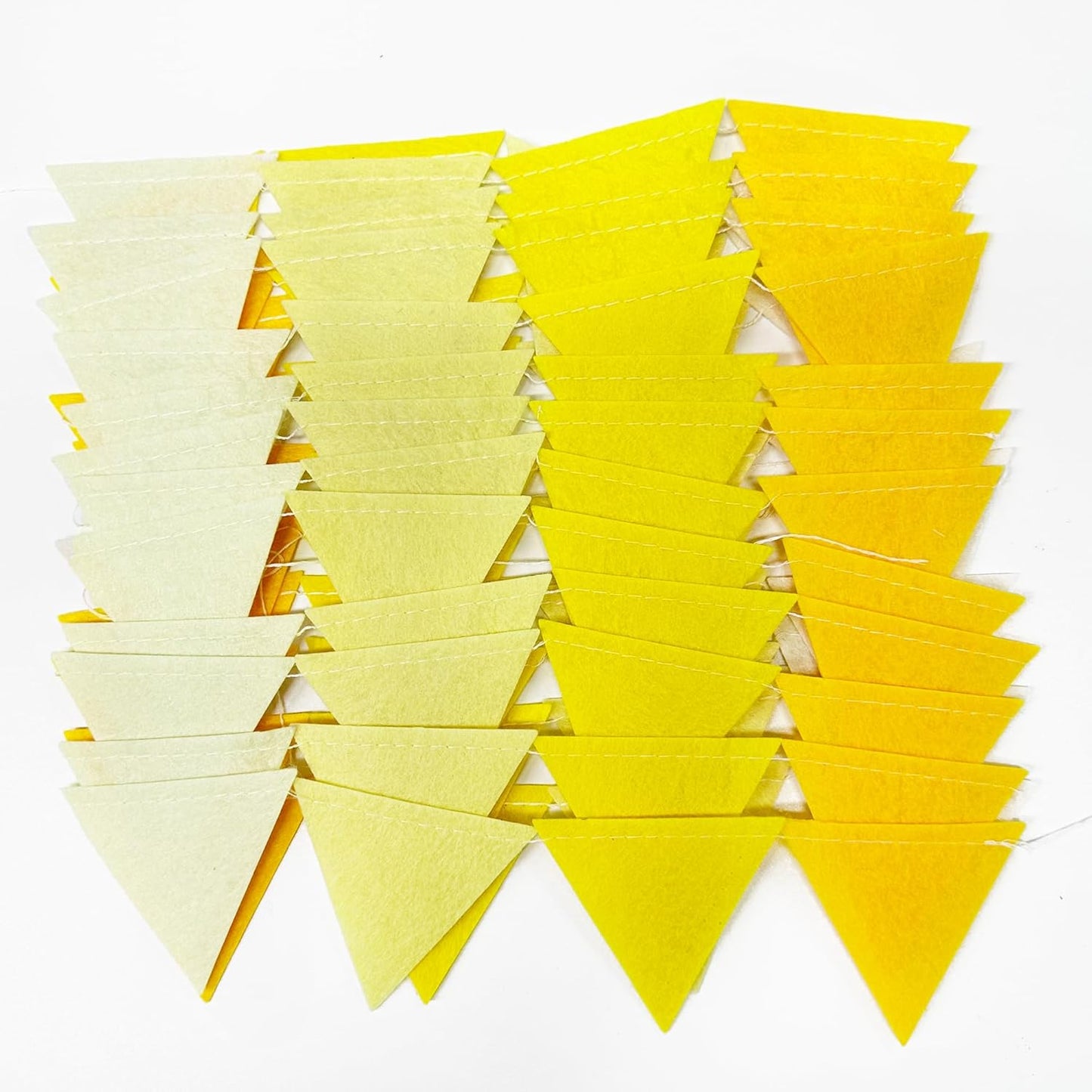 Yellow Party Decorations Ombre Yellow Felt Hanging Triangle Mini Bunting Pennant Banner Flag for Birthday Wedding Baby Shower Bridal Shower Engagement Lemon Bee Sunflower Party Classroom Nursery Decor